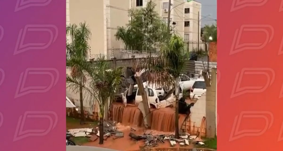 Ruas alagadas e trânsito travado: veja os efeitos da chuva em Cuiabá