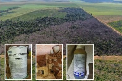 Crime Ambiental – Justiça determina bloqueio de R$ 5 milhões de fazendeiros por desmatamento químico em MT.