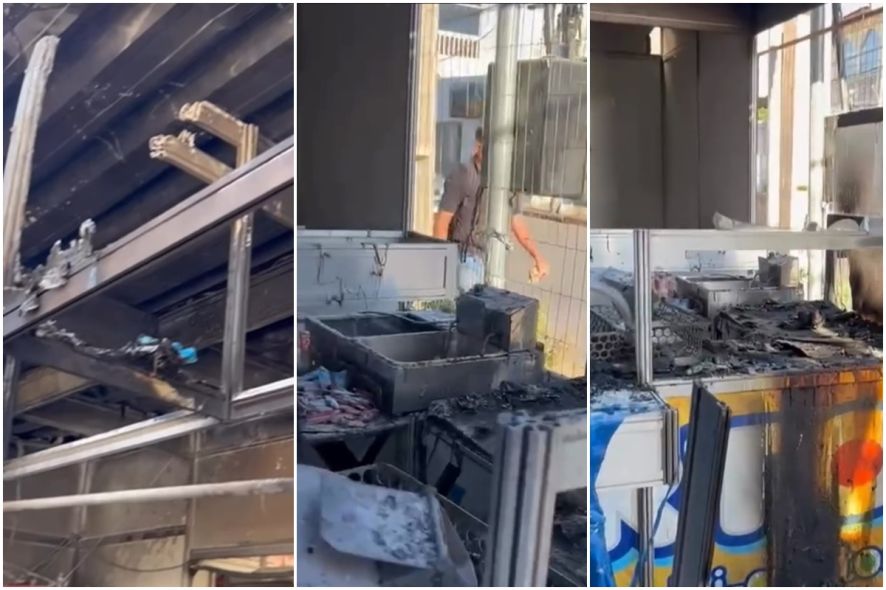 Fogo destrói pastelaria e causa prejuízo de R$ 15 mil em Cuiabá