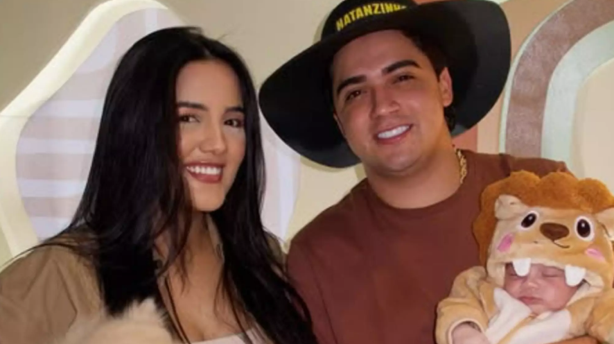 Natanzinho celebra primeiro mês do filho e exibe fotos encantadoras