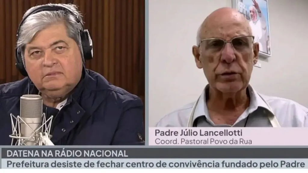 “Quem governa SP é o mercado imobiliário”, diz padre Júlio a Datena