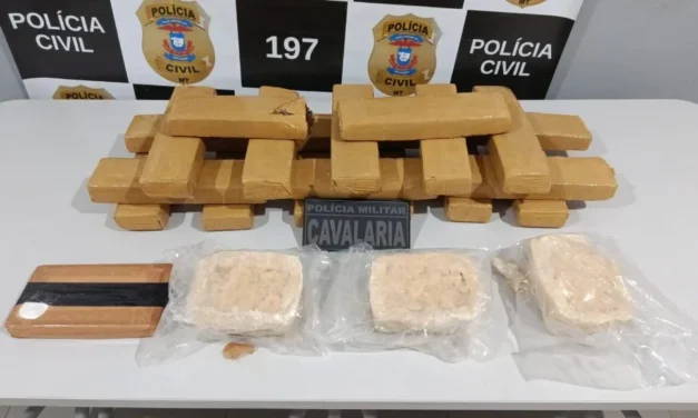 PM asfixia tráfico e apreende 23 kg de drogas em estacionamento de escola em Matupá