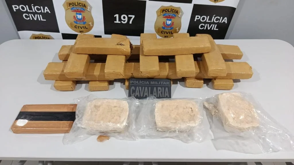 PM asfixia tráfico e apreende 23 kg de drogas em estacionamento de escola em Matupá