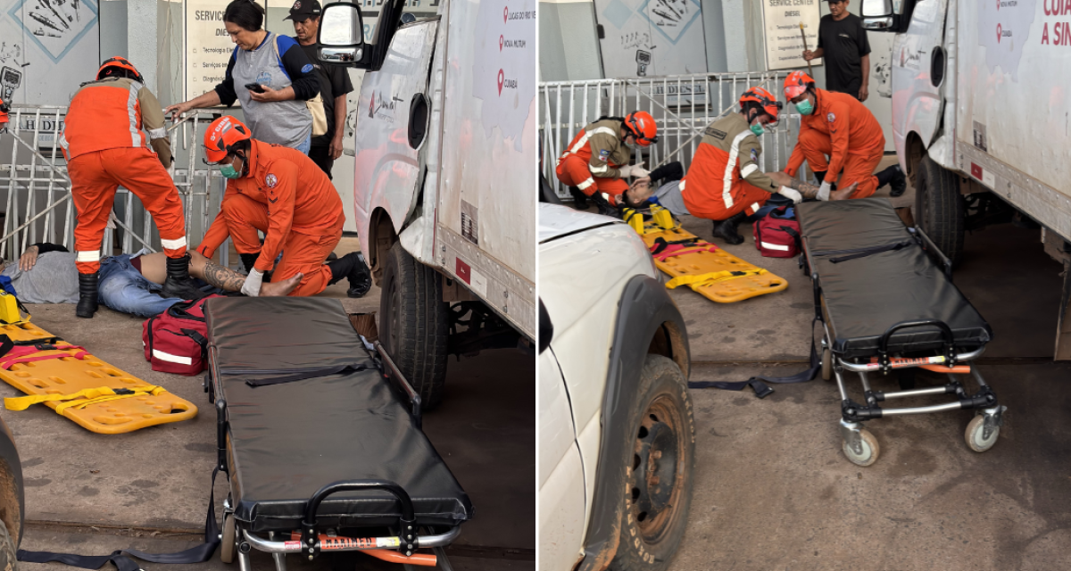 Jovem é alvo de tiros em frente a empresa e mãe reage contra atirador