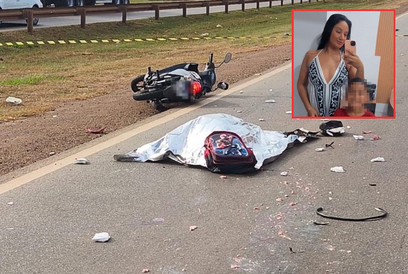 Mulher que morreu em acidente entre moto e carreta em Rondonópolis estava grávida