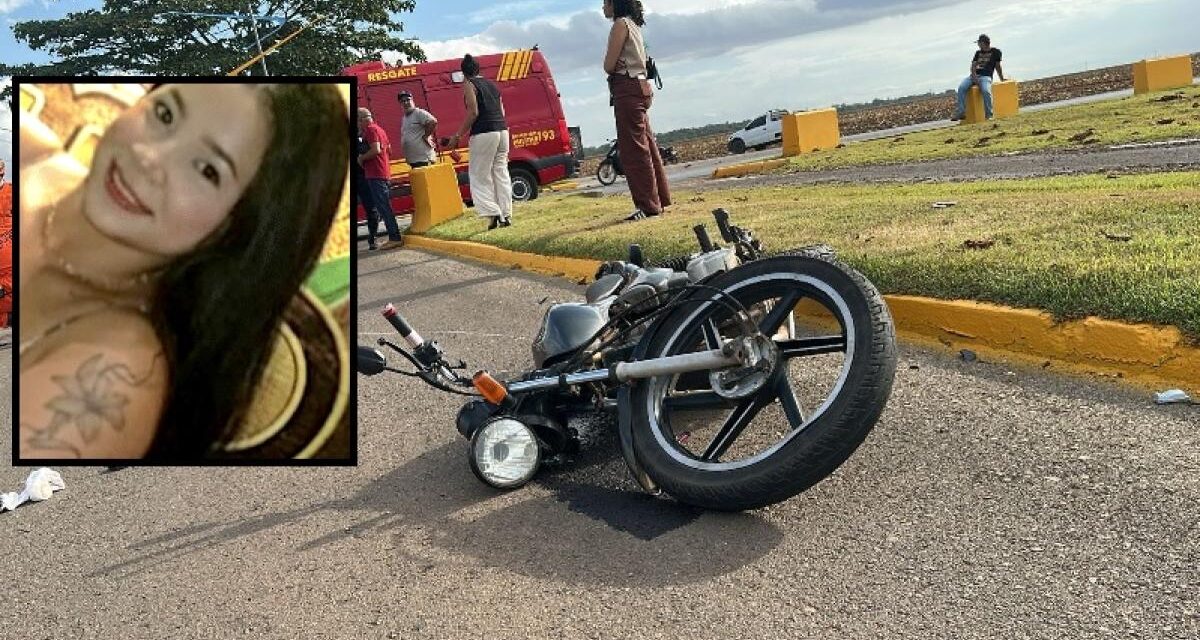 Mulher morre em acidente entre moto e veículo de carga