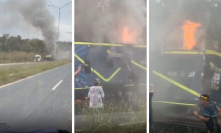 Motorhome da Fórmula Truck pega fogo na estrada da Chapada;